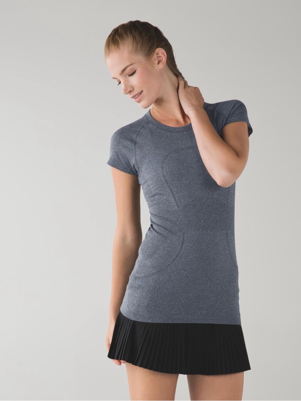 Lululemon Swiftly Tech Short Sleeve - Heathered Black - 6